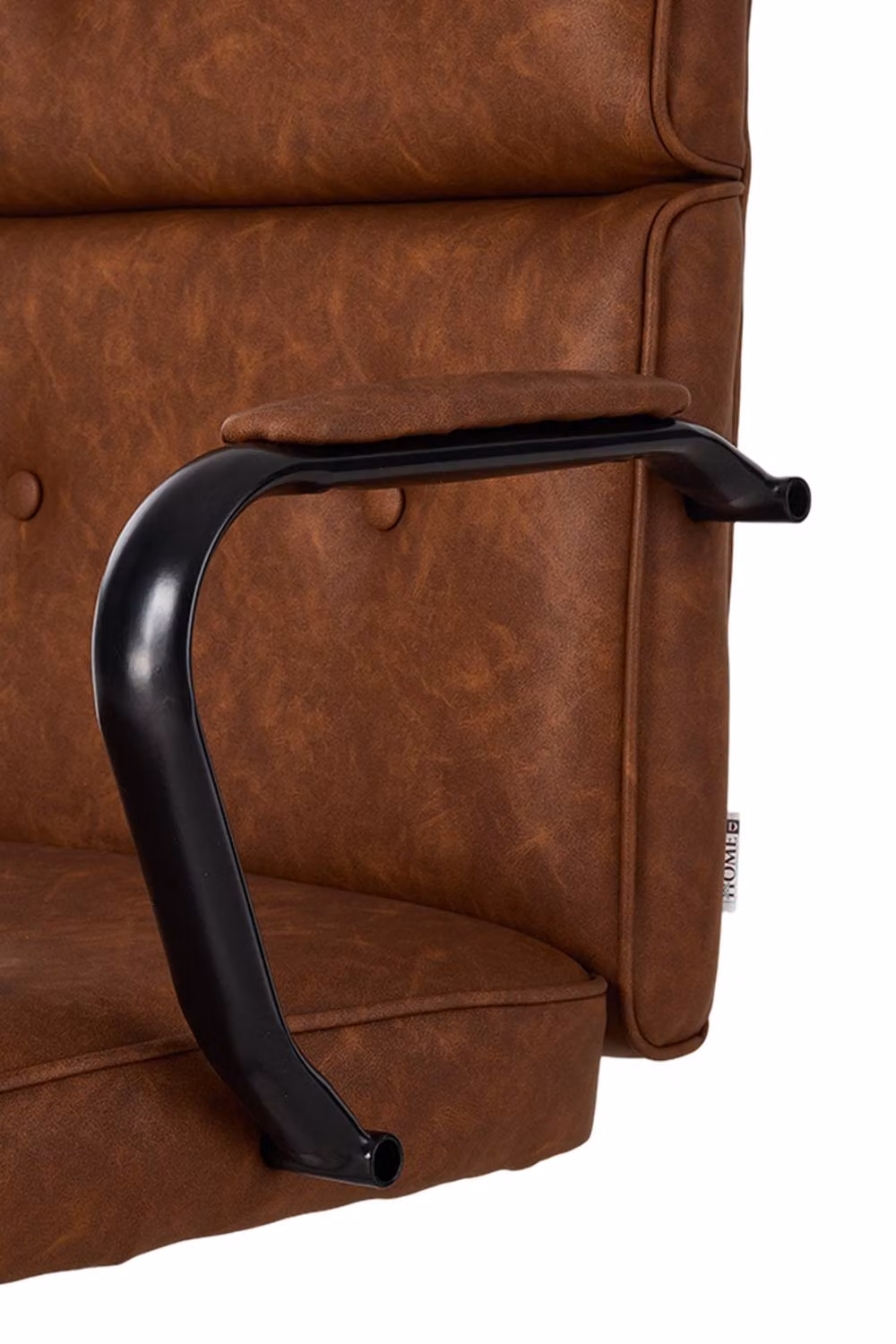 Living and Home Ergonomic High Back Office Chair in Brown Synthetic Leather with Headrest and Armrests – 3