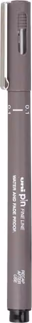 Uniball Pin Fineliner Drawing Pen in Grey
