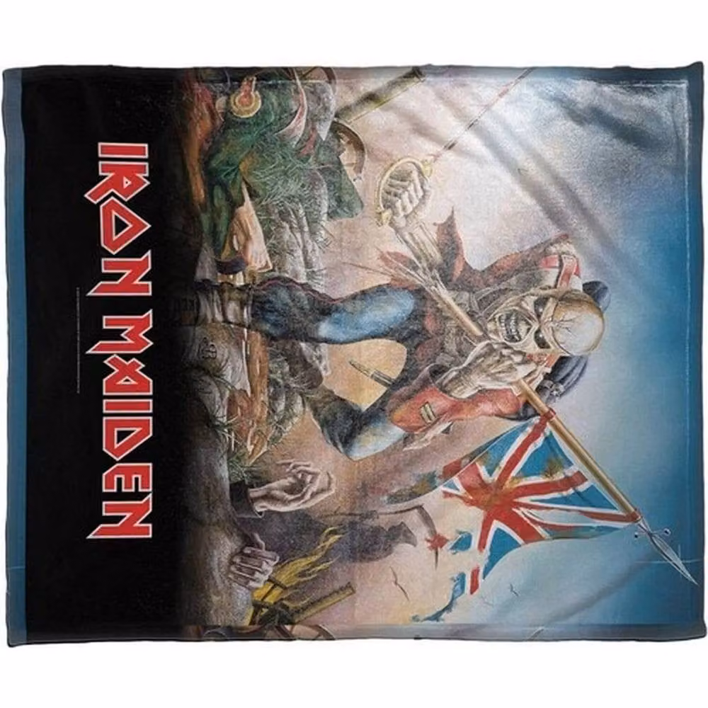 Iron Maiden The Trooper Multicolour Sherpa Fleece Blanket for Adults – 1