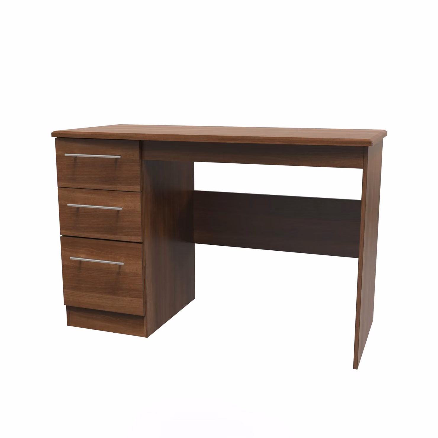 Ready Assembled 2 U Carlton 3 Drawer Desk in Walnut Brown – 2