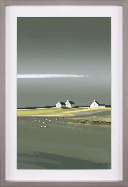 Perch & Parrow Eventide Rustic Framed Multicolour Landscape Wall Art Paper Poster