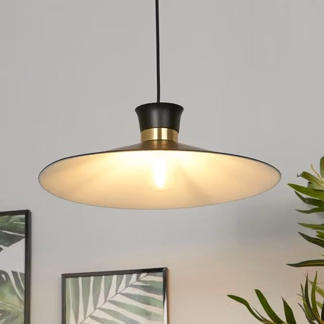 Lighting Collection Diablo Modern Suspended Pendant Ceiling Light in Black – 1