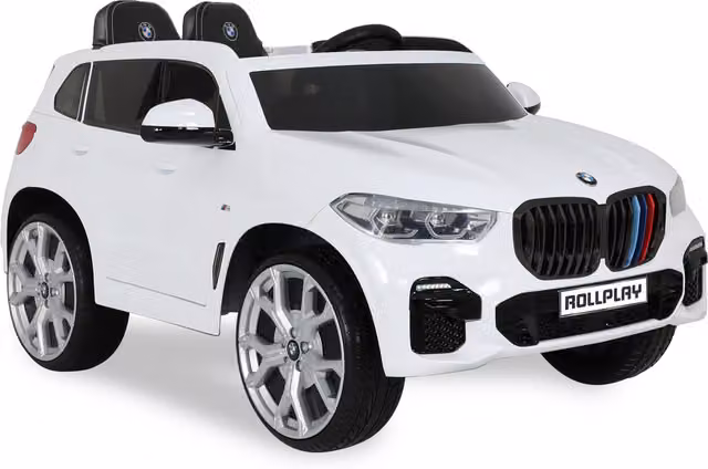 Rollplay BMW X5M 12 Volt Electric Ride On Car with Remote Control and Light and Sound Effects, White