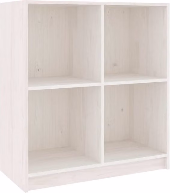 Berkfield Home White Solid Pinewood Sideboard, W/D/H: 70 x 33 x 76 cm