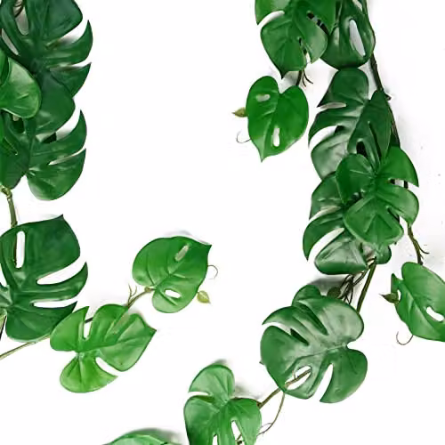 Leaf 180cm Artificial Hanging Trailing Monstera Plant in Green – 4