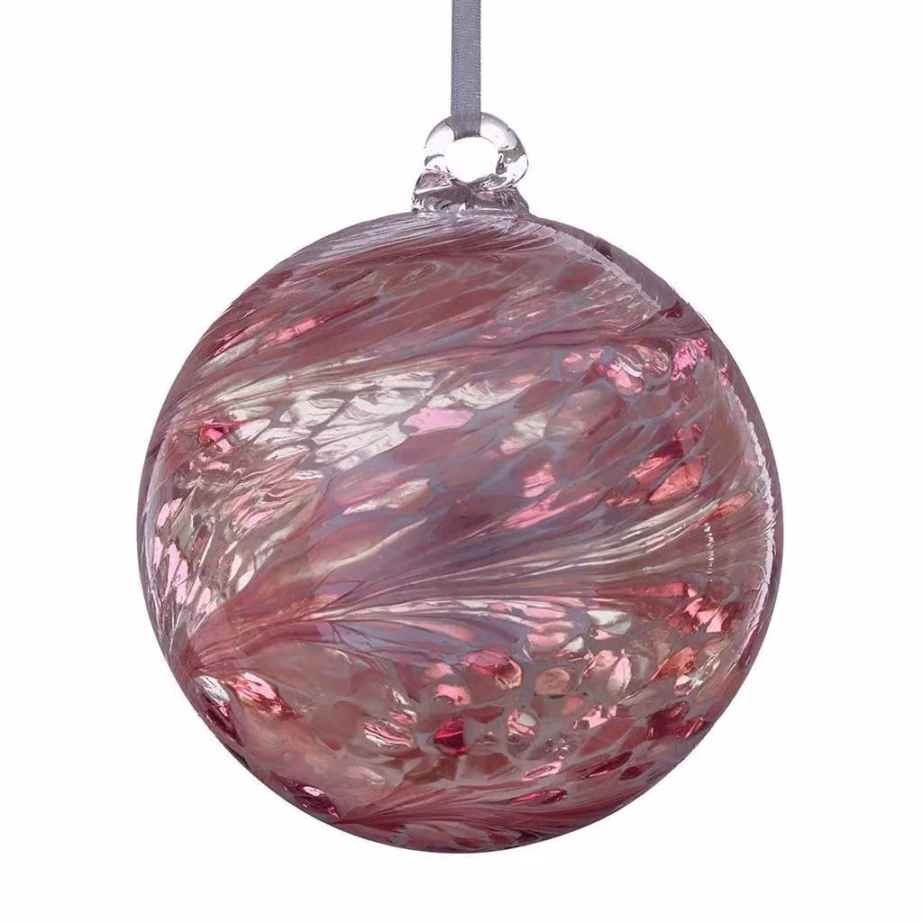 Sienna Glass Pink Friendship Ball Bauble, Diameter: 15 cm – 2