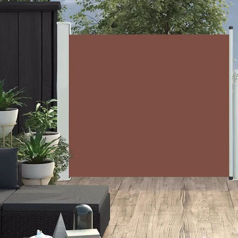 Berkfield Home Retractable Side Awning in Brown, W/H: 300 x 100 cm