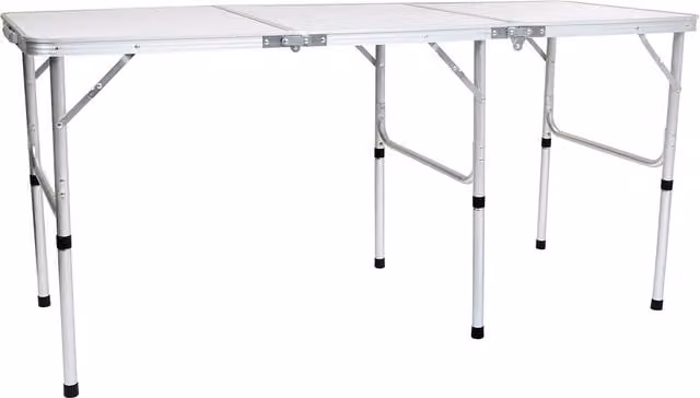 Charles Bentley White Rectangular Extendable and Height Adjustable Folding Garden Table