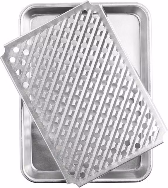 Nordic Ware Naturals Silver Aluminium Quarter Baking Sheet and Cooling Rack Set