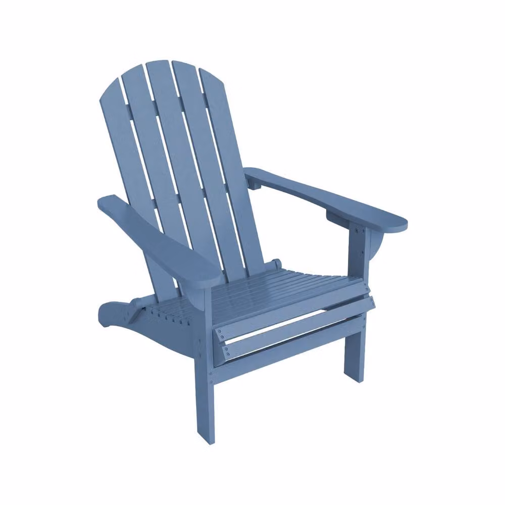 sweeek Acacia wood armchair with armrests in Blue, H 91.5 x W 71.0 x D 71.0 cm – 2