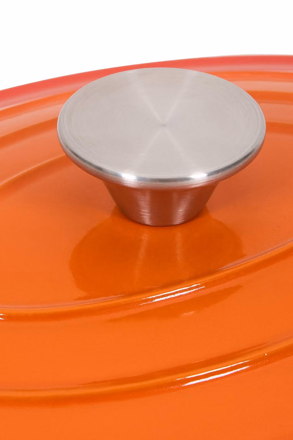 Garden Sanctuary Enamelled Cast Iron Dutch Oven Pot for Bread Baking in Orange – 4