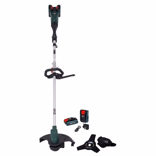 Webb 40V (2 x 20V) 30cm Brushless Trimmer and Brushcutter in Green with 2 x 4Ah Batteries and Charger – 1