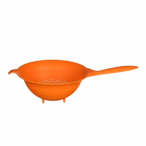 Orsina Orange Plastic Colander with Handles, W/D/H: 25 x 10 x 44 cm