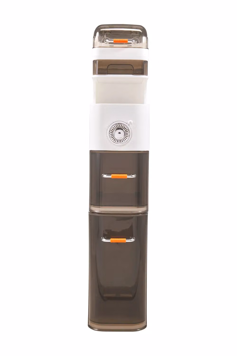 Living and Home 6 Tier Narrow Rolling Storage Cabinet with Glass Doors in White – 3
