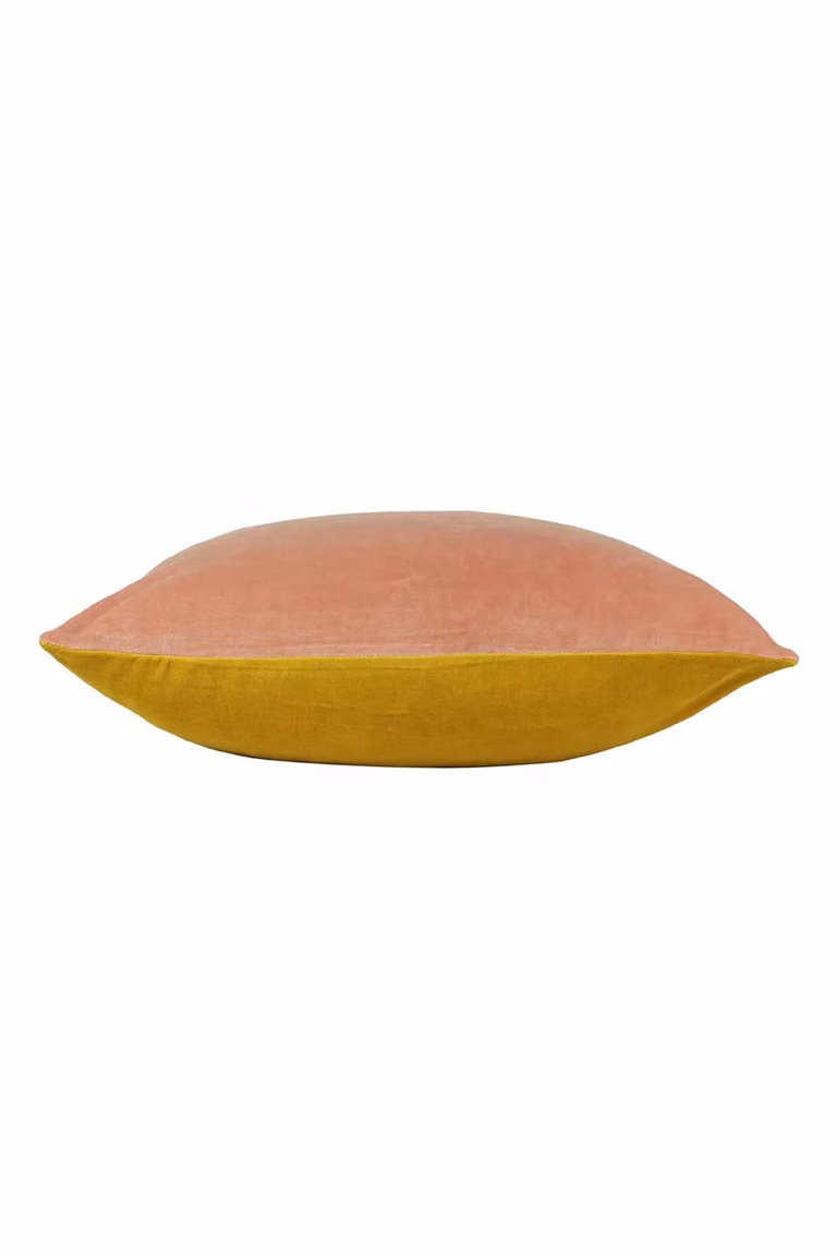 Furn Tanda Soft Velvet and Cotton Square Cushion in Pink, W/D/H: 50 x 50 x 50 cm