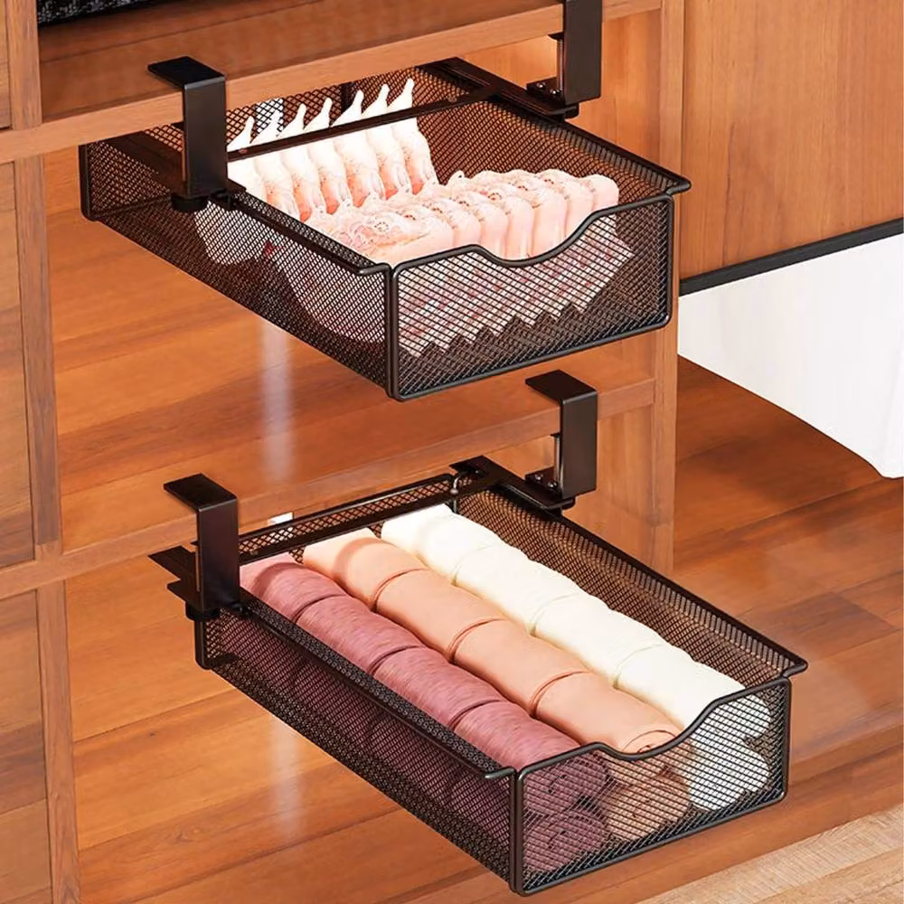KORVIXA Black Under Desk Study Table Drawer Tray, W: 50 cm – 5