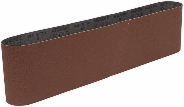 Loops Premium 80 Grit Aluminium Oxide Sanding Belt, W: 100 mm x L: 915 mm, Brown