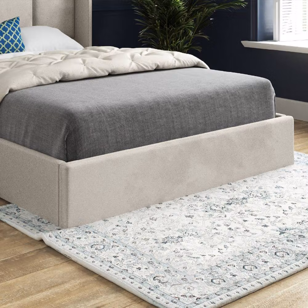 Casani Robertsbridge Super King Upholstered Designer Bed Frame in Beige Soft Velvet – 5