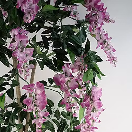 Leaf Design UK Realistic Artificial Pink Wisteria Tree, H 150 cm x W 60 cm x D 60 cm – 2