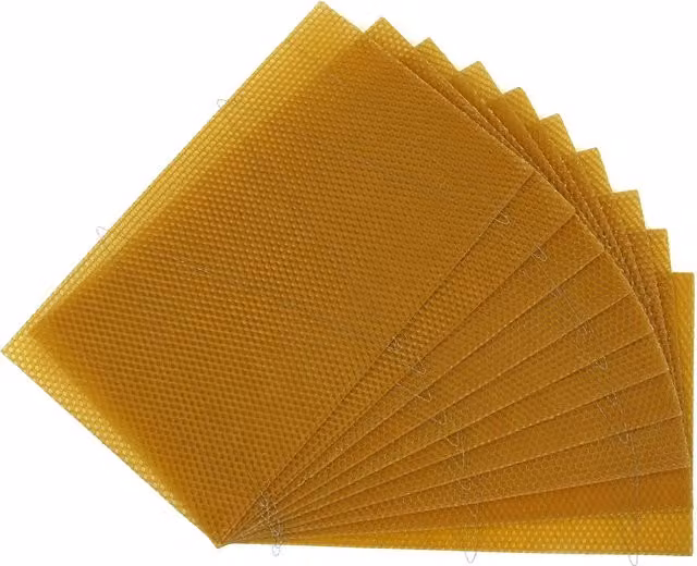 Actiasbee National Beehive Wired Wax Foundation Sheets - Orange