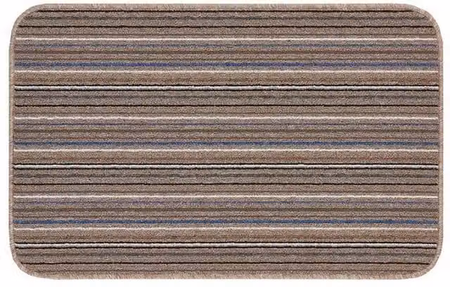 The Rug Shop UK Mocha Blue Machine Washable Anti-Slip Polypropylene Floor Mat in Brown, W: 67 cm x L: 200 cm
