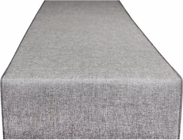 Neel Blue Jute Hessian Table Runner, Grey, W: 29 cm, L: 275 cm