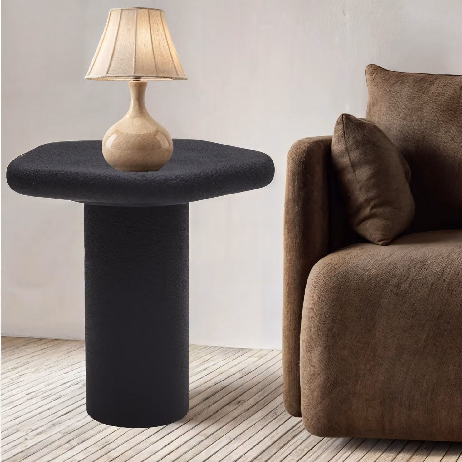 IH Design Udaipur Pentagon End Table in Black – 4