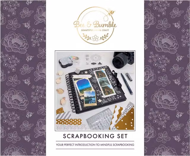 Bee and Bumble Black Scrapbooking Craft Set in Black, Silver and Multicolour