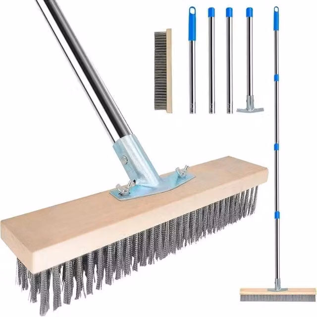 PAWNORA Silver Wire Broom with 160 cm Telescopic Handle – 1