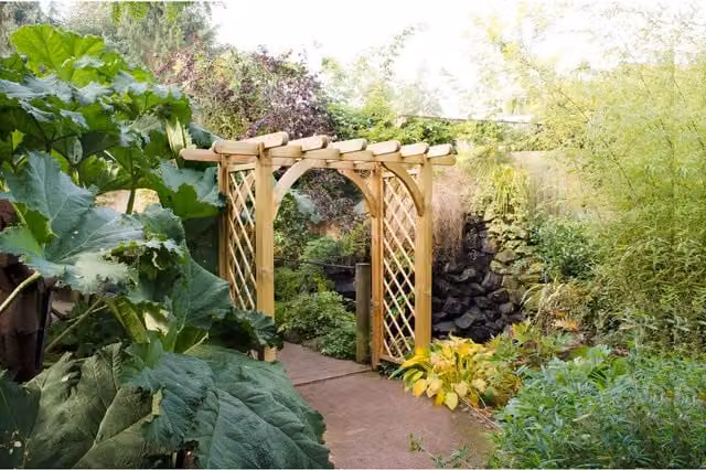 Forest Garden Large Ultima Pergola Arch in Brown Wood