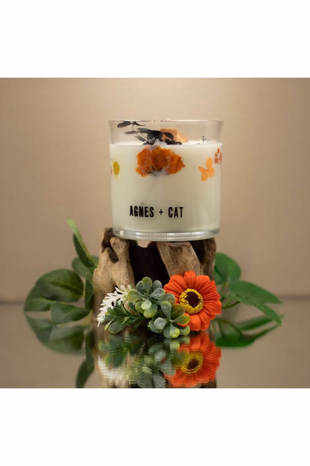 KDMD Lakeland Mocha Botanical Soy Wax Candle, 350g, White – 2