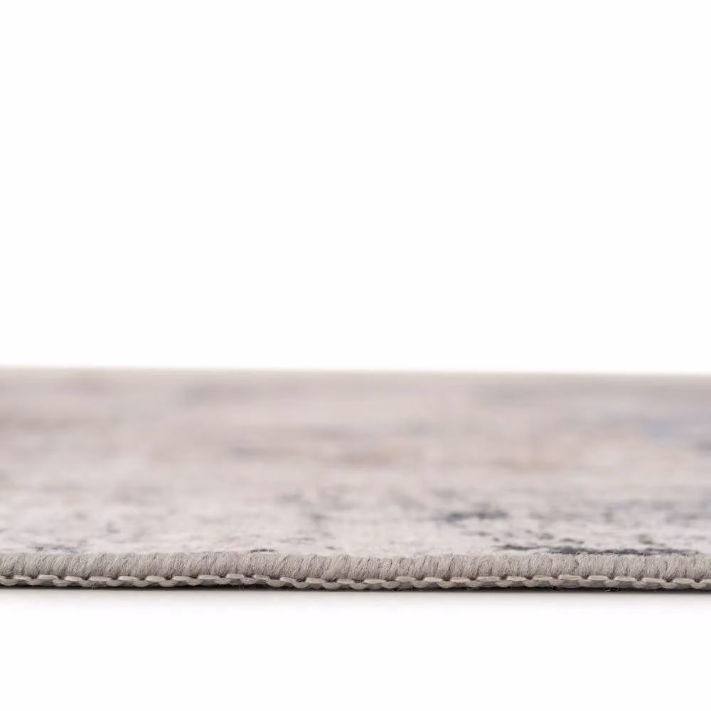 Kukoon Blue Abstract Scandinavian Machine Woven Washable Everyday Rug, W: 280 cm, D: 380 cm – 2
