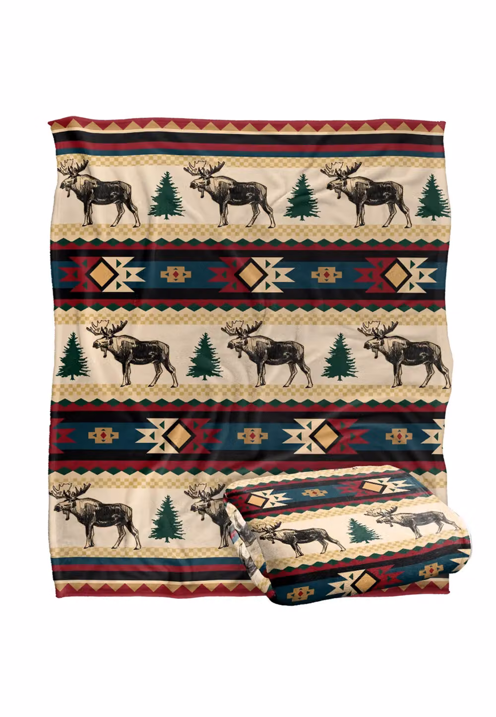 JQ Licensing Southwest Moose Silky Touch Super Soft Fleece Throw Blanket, Multicolour, W/D: 152 x 127 cm – 6