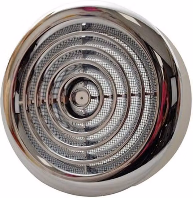 FLAVORA Chrome Vent Grille with Mesh in Silver, Width: 52 cm – 1