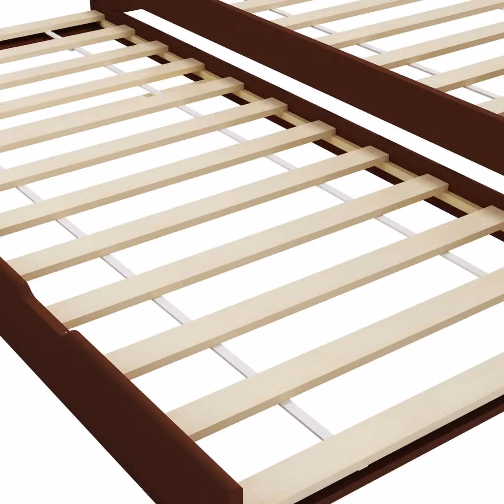 Berkfield Home Pull-out Sofa Bed Frame in Brown Pinewood, W/D/H: 90 x 200 cm – 3