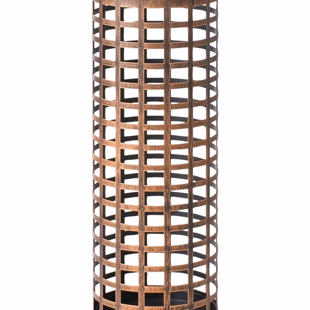 Wyld and Coco Copper Tall Umbrella Stand in Brown Powder-Coated Metal – 2