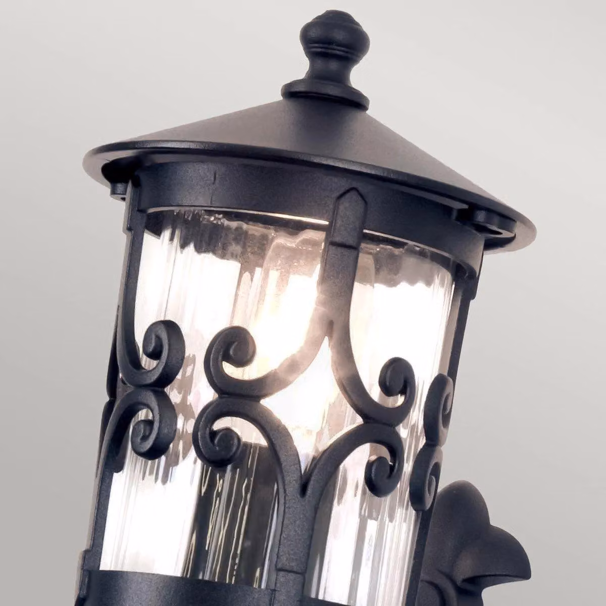 Netlighting Hereford Black Outdoor Wall Lantern Light with Glass and E27 Socket – 2