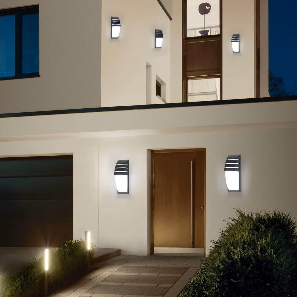 COMELY 2 Piece Black Aluminium LED Outdoor Wall Lights, IP65 Waterproof, Up and Down Lighting – 4