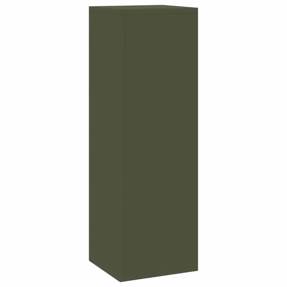 Berkfield Home Outdoor Steel Pillar Plant Stands, 2 Piece Set, Olive Green, W/D/H: 24 x 24 x 75 cm – 3