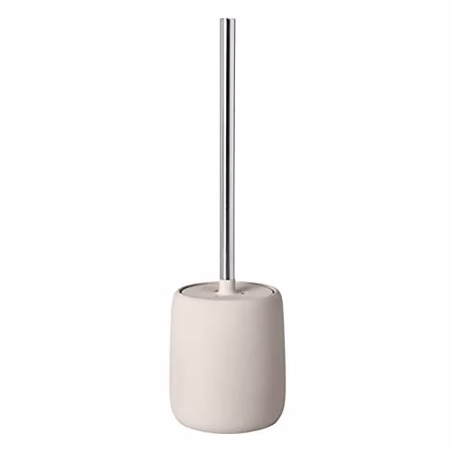 Blomus Sono Freestanding Covered Toilet Brush in Grey and Beige – 1