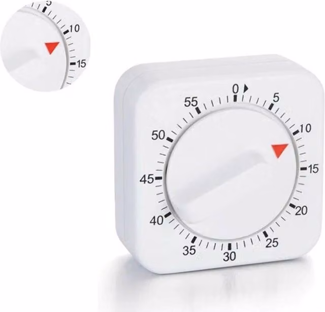 FLAVORA 2-Piece Square Shaped Egg Kitchen Cooking Timer in White – 1