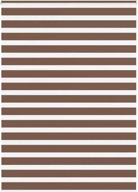Berkfield Home Brown Zebra Day and Night Blind, W: 160 cm, H: 200 cm