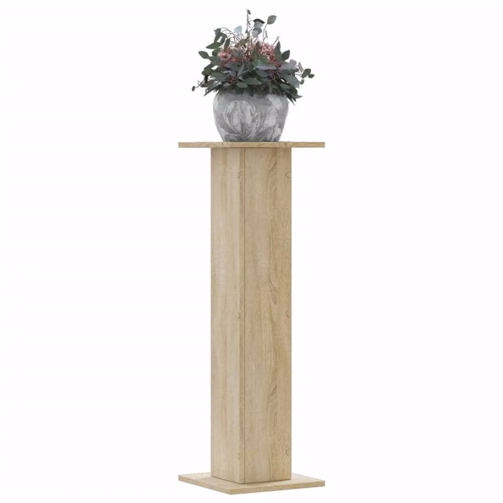Berkfield Home Set of 2 Sonoma Oak Plant Stands in Light Brown, W/D/H: 30 x 30 x 95 cm – 2