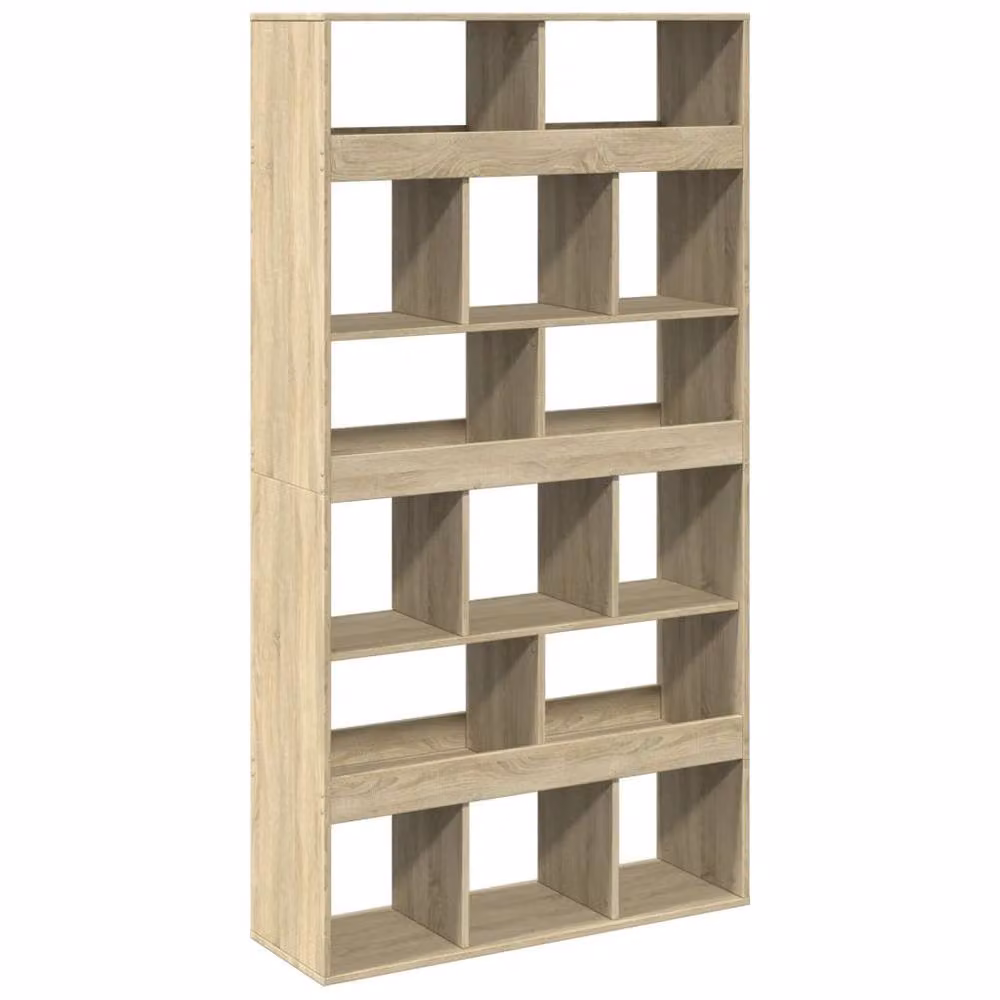 Berkfield Home Sonoma Oak Room Divider in Light Tan, W/D/H: 100 x 33 x 187.5 cm – 3