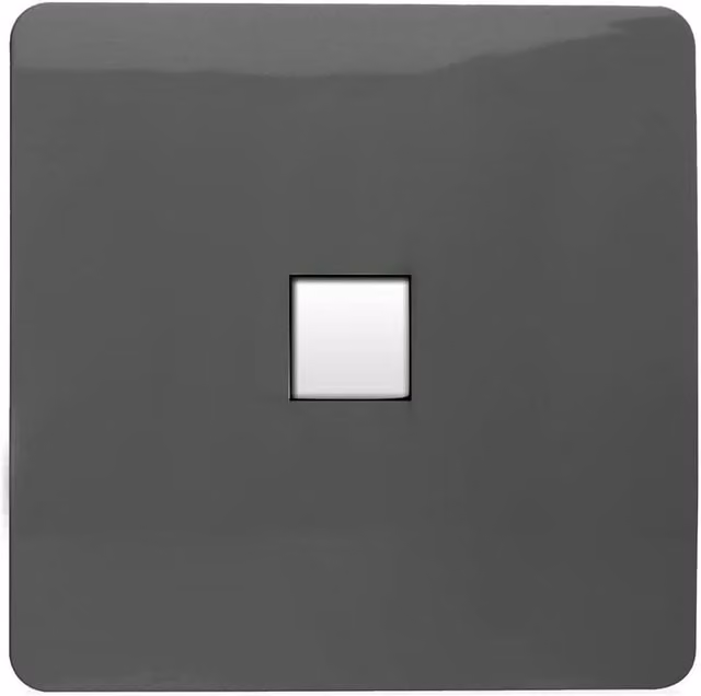 Trendi Switch 1 Gang Cat 3 Telephone Secondary Flush Socket in Anthracite Grey