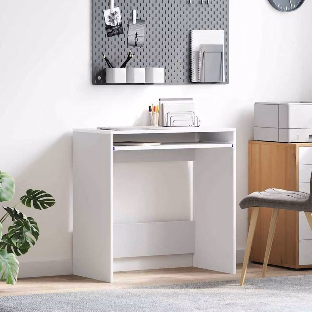 Berkfield Home Modern White Computer Desk in Engineered Wood – 2