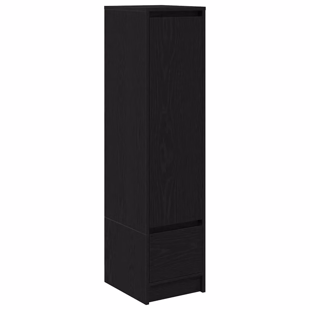 Berkfield Home Modern Black Oak Highboard with Hinged Doors, W/D/H: 29.5 x 34 x 119.5 cm – 2