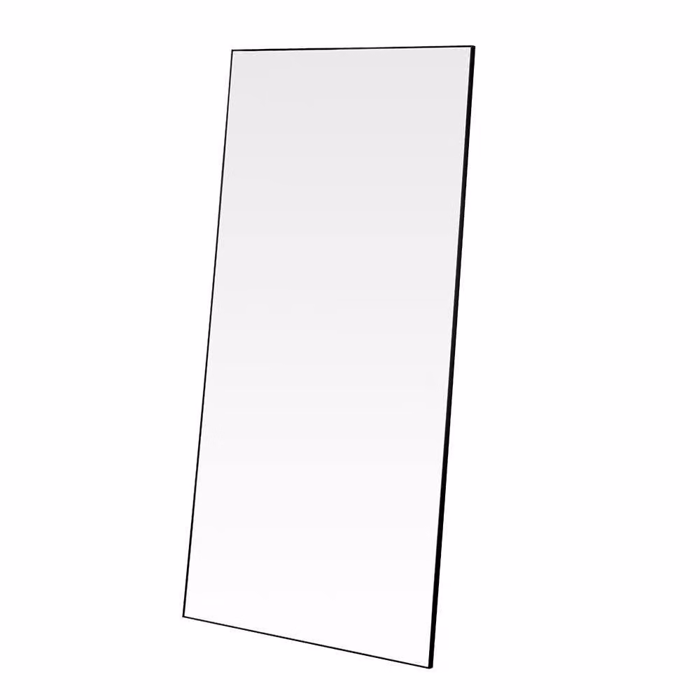 Yearn Mirrors Large Full Length Minimalist Rectangular Hanging Mirror in Black, W: 110 cm, H: 180 cm – 2