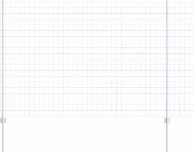 Berkfield Home Euro Fence with 10 U Posts, Galvanised Steel, Silver/Grey, 6 x 10 m
