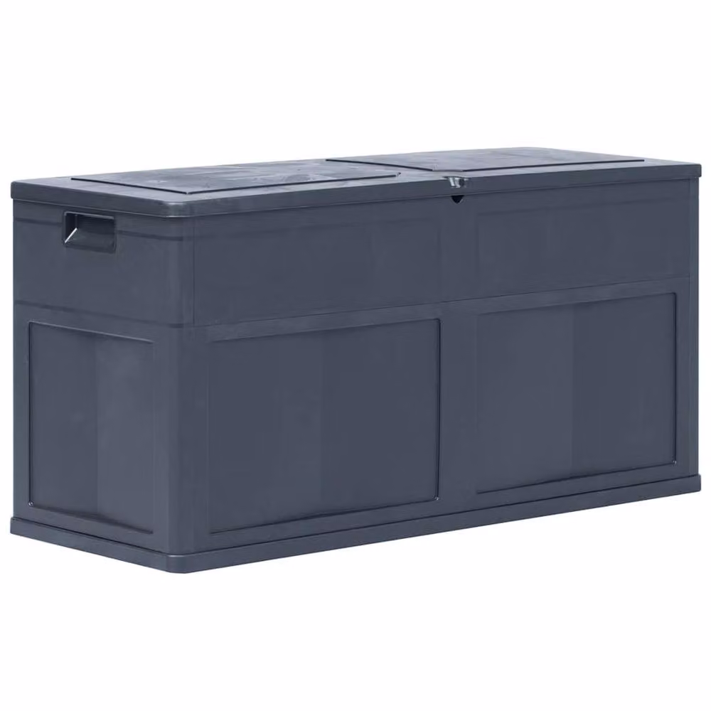 Berkfield Home Garden Storage Box 320 L Black and Blue – 2